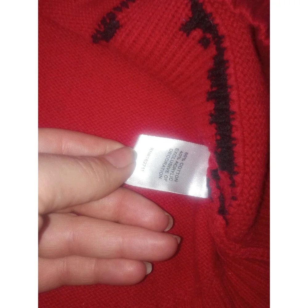 Margaux And Lexi 5 Youth Red Scottish Terrier Sweater Red Cotton‎ Blend
